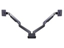 Multibrackets Tischhalterung Gas Lift Arm Dual SbS HD bis 21 kg – Schwarz