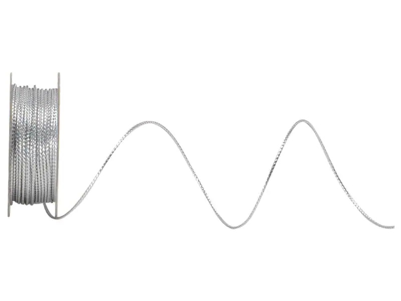 Spyk Kordelband Lurexa-Kordel 1 mm x 7 m, Silber