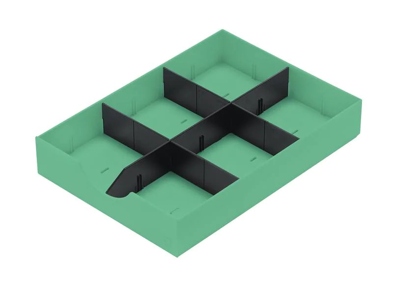 Styro Schubladenelement Styrodoc Mint/Schwarz