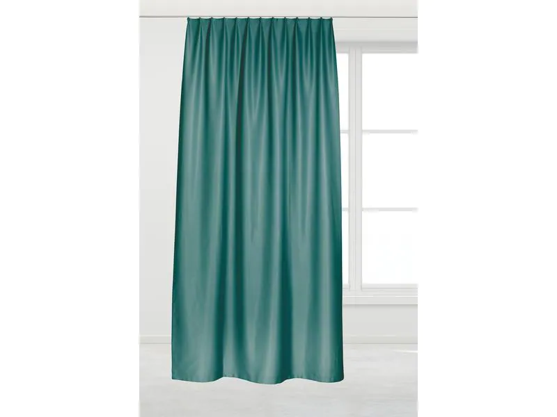 Casa Leon Verdunklungsvorhang mit Faltenband 135 cm x 245 cm, Türkis