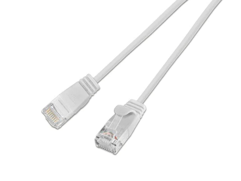 SLIM Slimpatchkabel RJ-45 - RJ-45, Cat 6, UTP, 1.5 m, Weiss