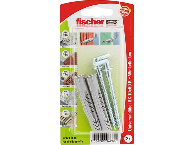 Fischer Universaldübel  UX 10 x 60 WH, 2 Stück