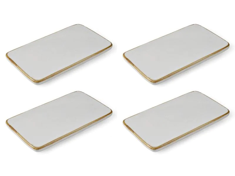 Bitz Servierplatte 4 Stück, Crème