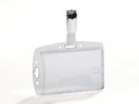 DURABLE Ausweishalter Hartbox mit Clip für 1 Ausweis, 25 Stück
