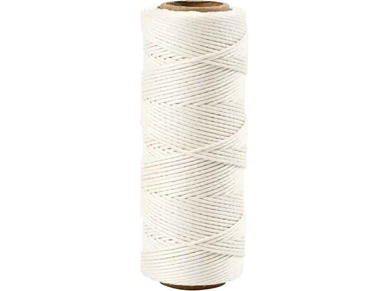 Creativ Company Bambus Kordel 1 mm, 65 m Weiss