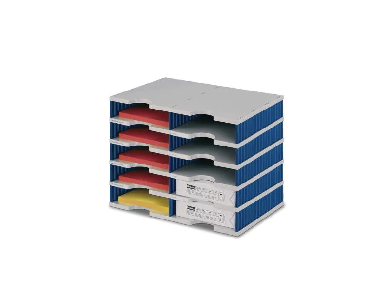 Styro Dokumentenablage styrodoc duo  Standard, Blau, 10 Fächer