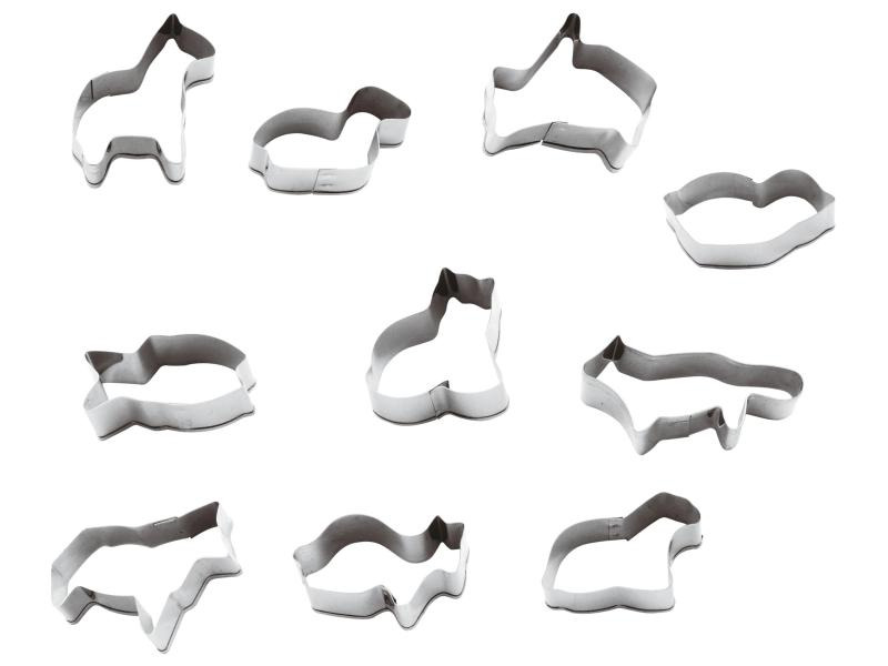 Paderno Guetzli-Ausstecher-Set 2 cm x 10 cm 10 Stück, Tiere