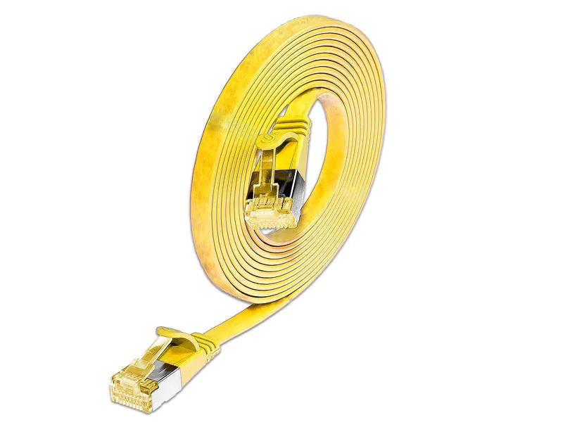 SLIM Slimpatchkabel  Cat 6A, U/FTP, 0.1 m, Gelb