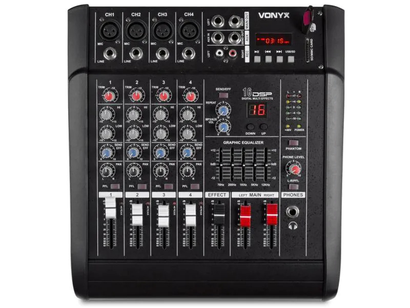 Vonyx Mischpult AM5A Powermixer