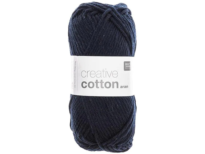 Rico Design Wolle Creative Cotton Aran 50 g, Marineblau