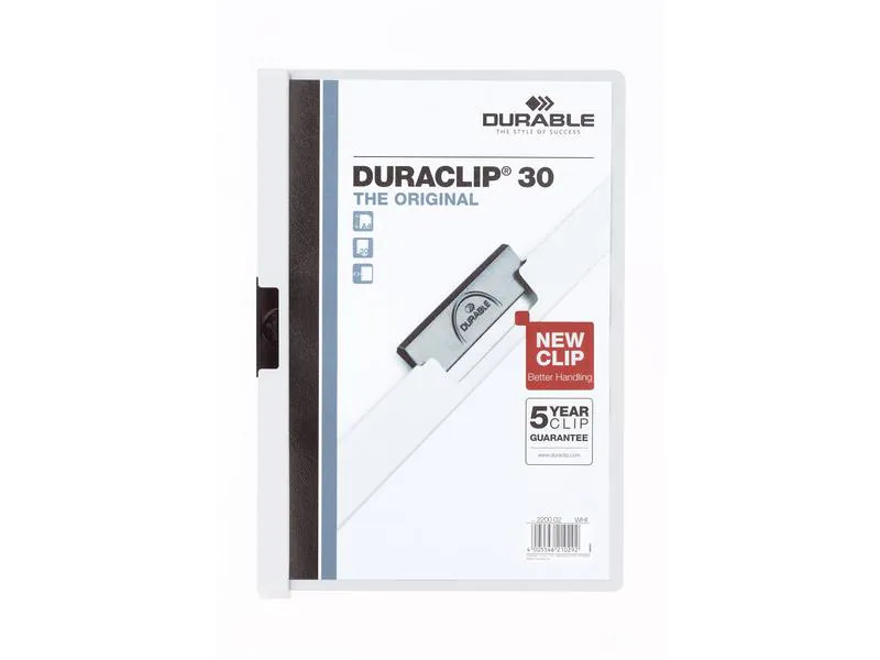 DURABLE Klemmhefter Duraclip 30 A4, Weiss