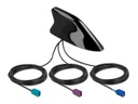 Delock LTE/WLAN/GPS-Antenne Shark Fin FAKRA C/D/Z 3.5 dBi