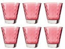 Leonardo Trinkglas Optic 215 ml, 6 Stück, Rot