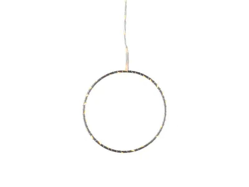 Sirius Fensterhänger Liva Kreis, 80 LEDs, Ø 25 cm, Silber