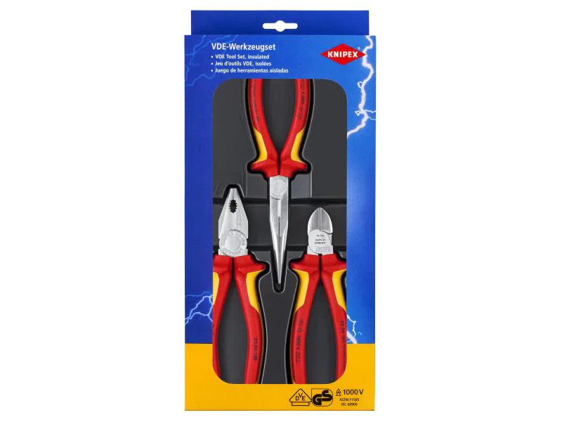Knipex Zangen-Set VDE Elektro, 3-teilig