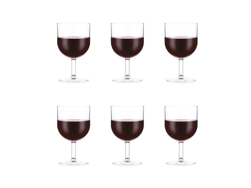 Bodum Rotweinglas Oktett 250 ml, 6 Stück, Transparent