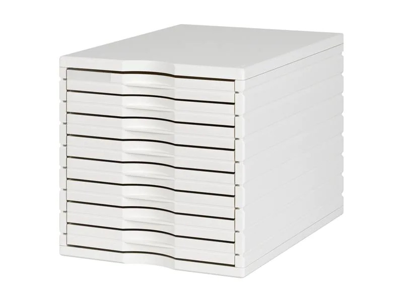 Styro Schubladenbox Styrotop 8 Schubladen, Weiss