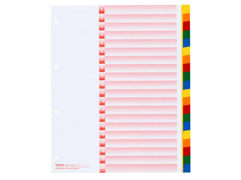 Kolma Register A4 XL KolmaFlex 1-20 Farbig