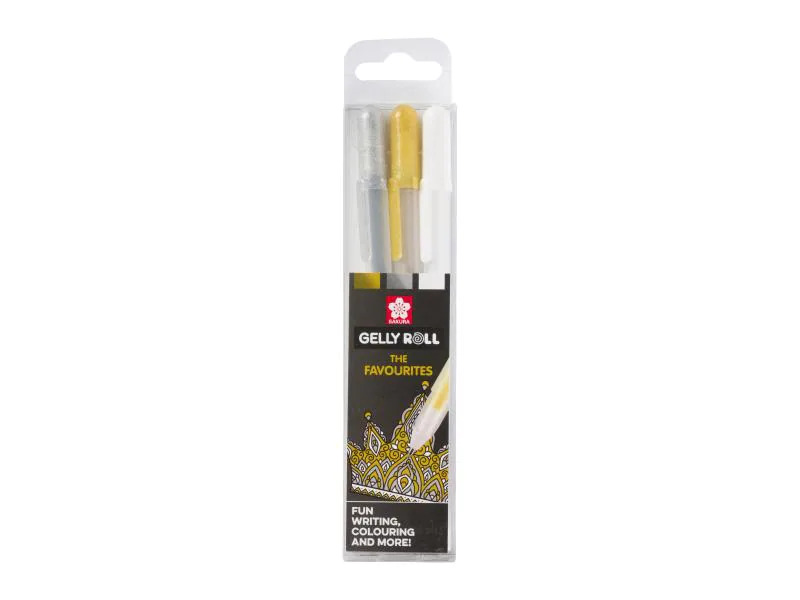 Sakura Gelschreiber Gelly Roll 3er-Set, Mehrfarbig