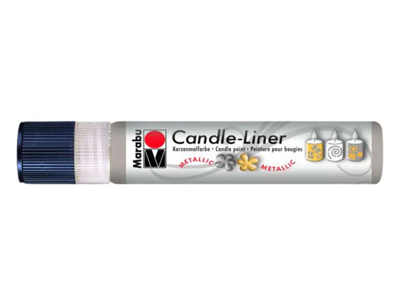Marabu Kerzenmalfarbe Candle-Liner 25 ml, Silber