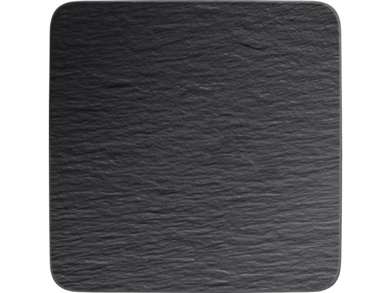 Villeroy &amp; Boch Servierplatte Manufacture Rock Quadratisch, Schwarz