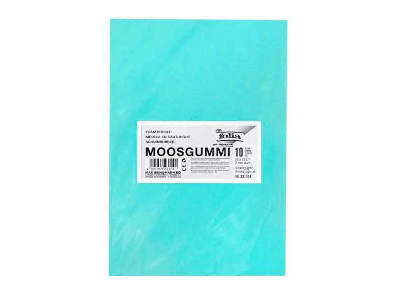 Folia Moosgummi-Set 10 Stück, Smaragdgrün