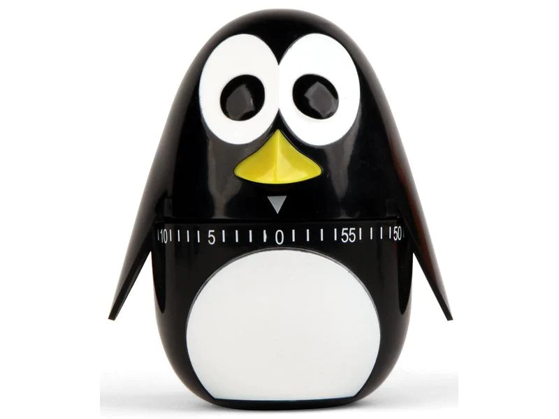 Kikkerland Küchentimer Pinguin Schwarz