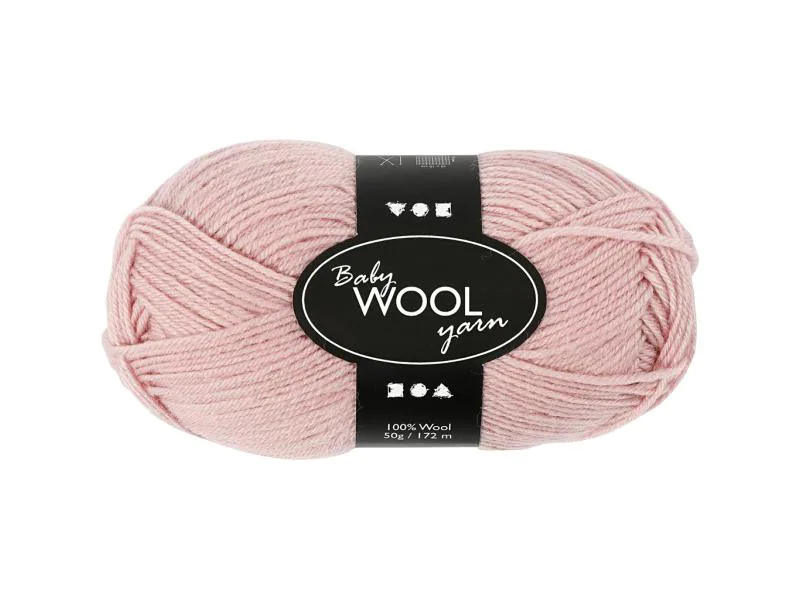 Creativ Company Wolle Babygarn Merino 50 g 14/4 Rosa