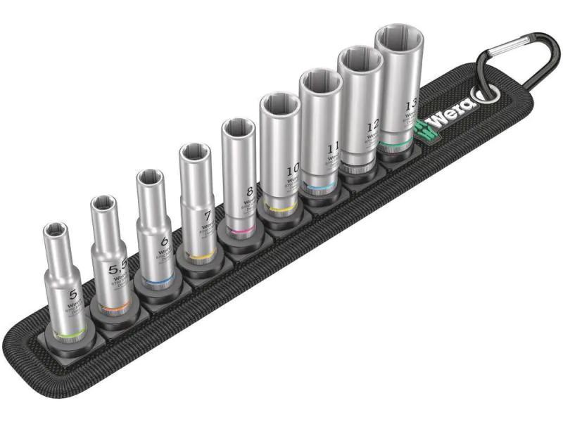Wera Steckschlüsseleinsatz Belt A Deep 1, 1/4 9-teilig