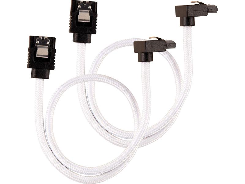Corsair SATA3-Kabel Premium Set Weiss 30 cm gewinkelt