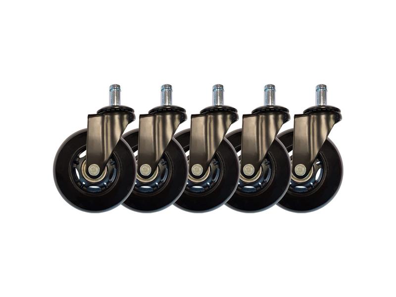 LC-Power Gaming Stuhlrollen 5er Set Schwarz