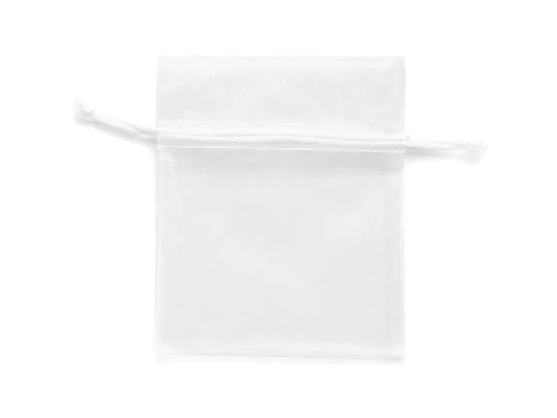 Glorex Organzabeutel Organza 4 Stück, Weiss, 12.5 x 16 cm
