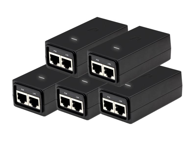 Ubiquiti PoE Injector POE-24-12W-5P 24 Volt GE passiv, 12Watt, 5-Set