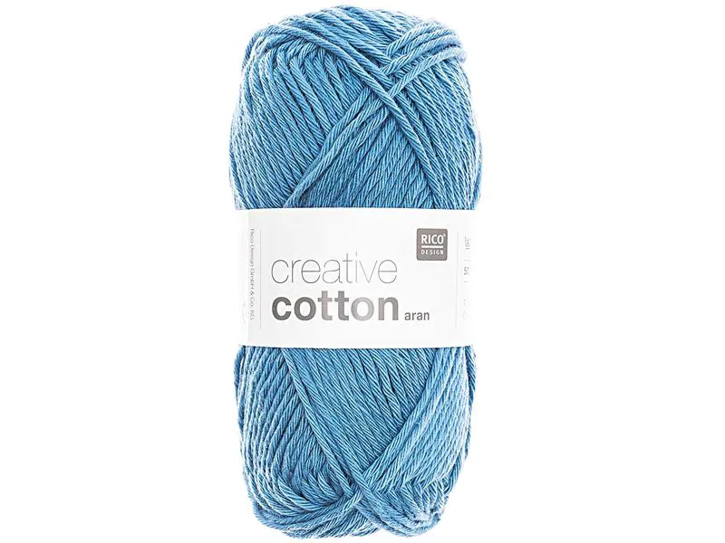 Rico Design Wolle Creative Cotton Aran 50 g, Blau