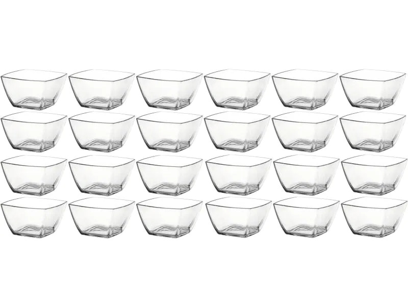 Montana Schale Carre 12.5 x 12.5 cm, 24 Stück, Transparent