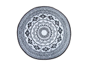 Esschert Design Teppich India Ø 180 cm x Schwarz/Weiss