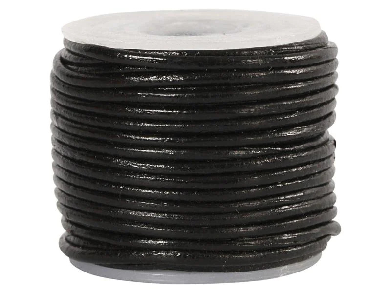Creativ Company Lederband 1 mm, Schwarz, 10 m