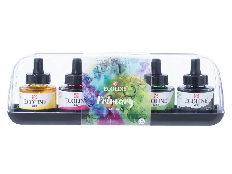 Talens Wasserfarbe Ecoline Primär 5er Set, Mehrfarbig