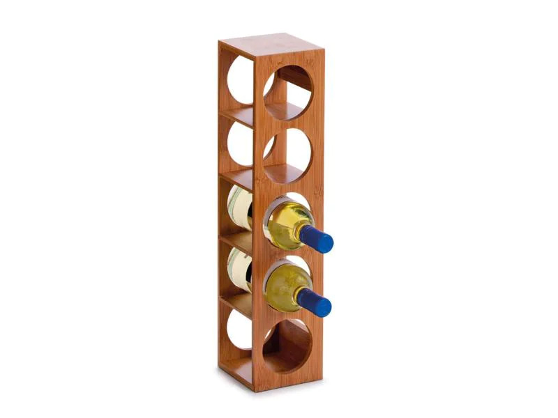Zeller Present Weinregal Stapelbar für 5 Flaschen, Braun
