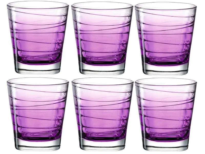 Leonardo Trinkglas Vario Struttura 250 ml, 6 Stück, Violett