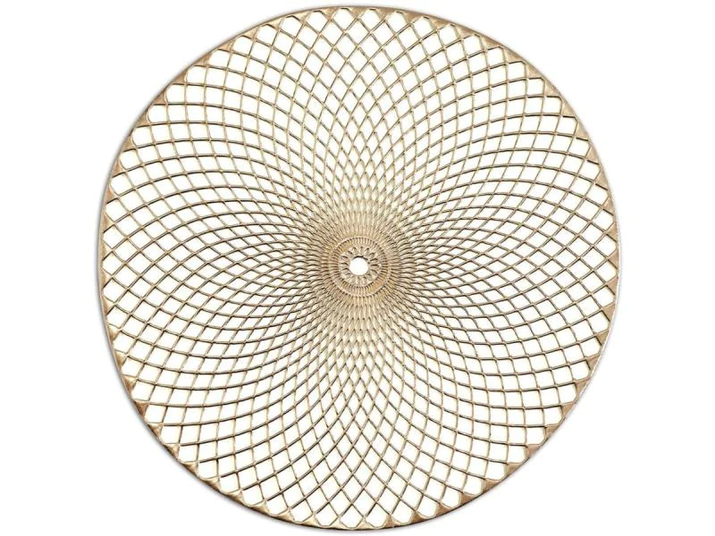 Zeller Present Tischset Mandala Rund, 38 cm, Gold