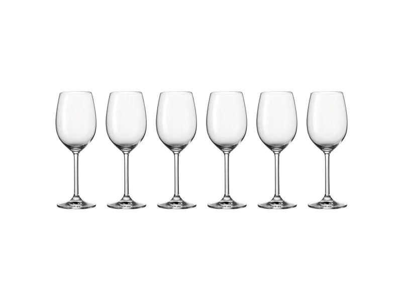 Leonardo Weissweinglas Daily 370 ml, 6 Stück, Transparent