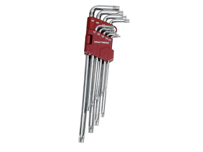 Kraftwerk Winkelschlüssel-Set T10-T50 Torx, Lang