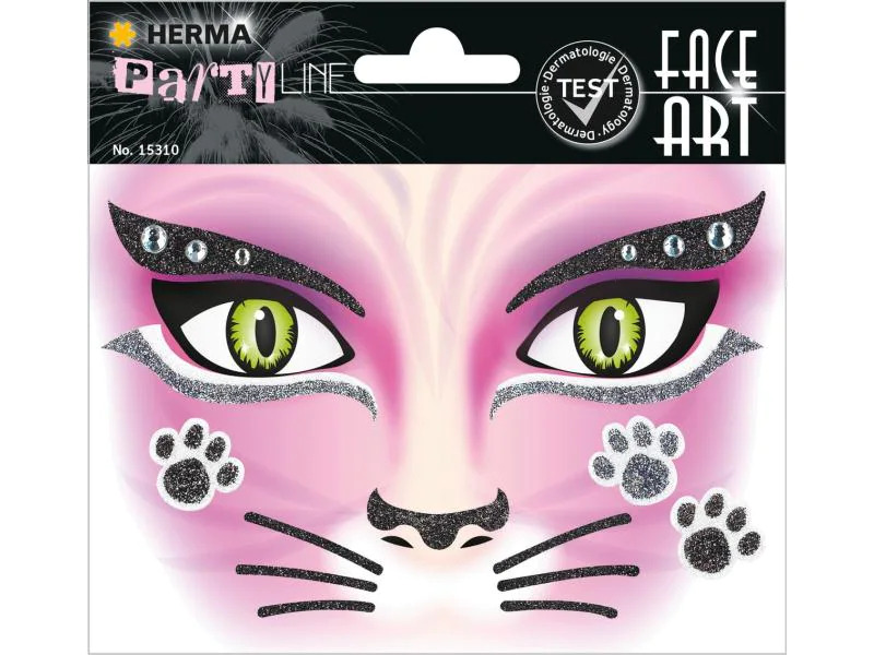 Herma Stickers Tattoos Face Art Cat, 1 Stück