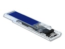 Delock Externes Gehäuse USB3.1 Typ-C – NVME SSD M.2, Transparent