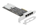 Delock Netzwerkkarte 4x 2.5Gbps, RTL8125B PCI-Express x4