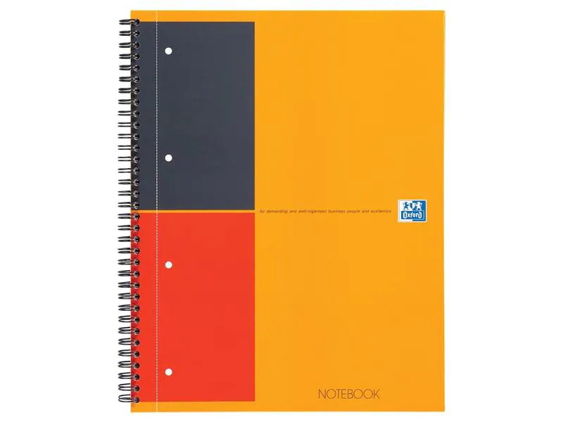Oxford Notizheft Collegeblock International, A4 +, Liniert, Orange