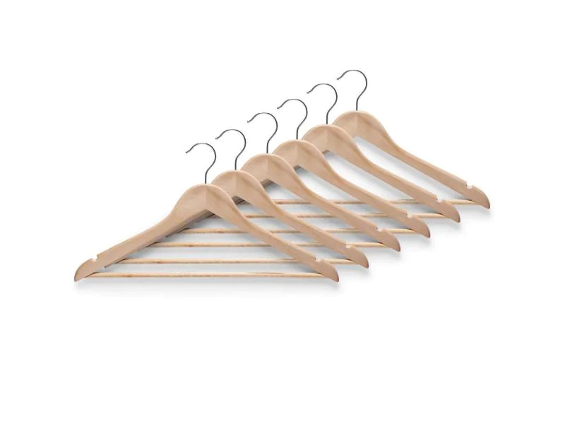 Zeller Present Kleiderbügel 6er Set nature 6 Stück, Beige