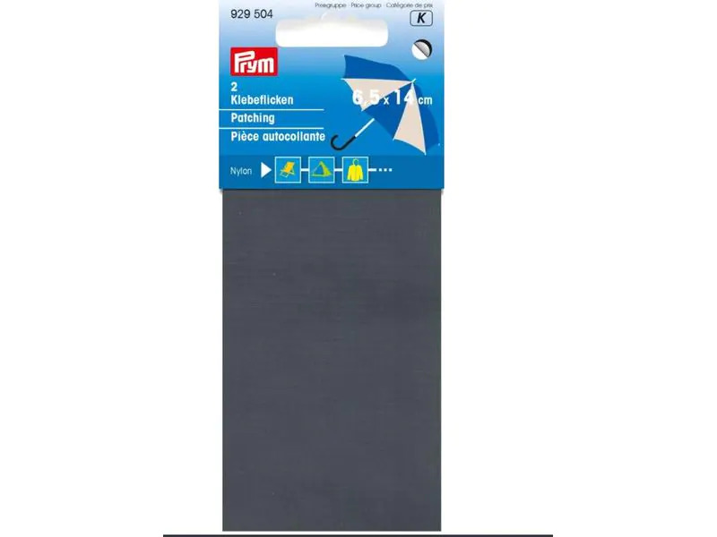 Prym Flickstoff 6.5 x 14 cm Nylon, Grau