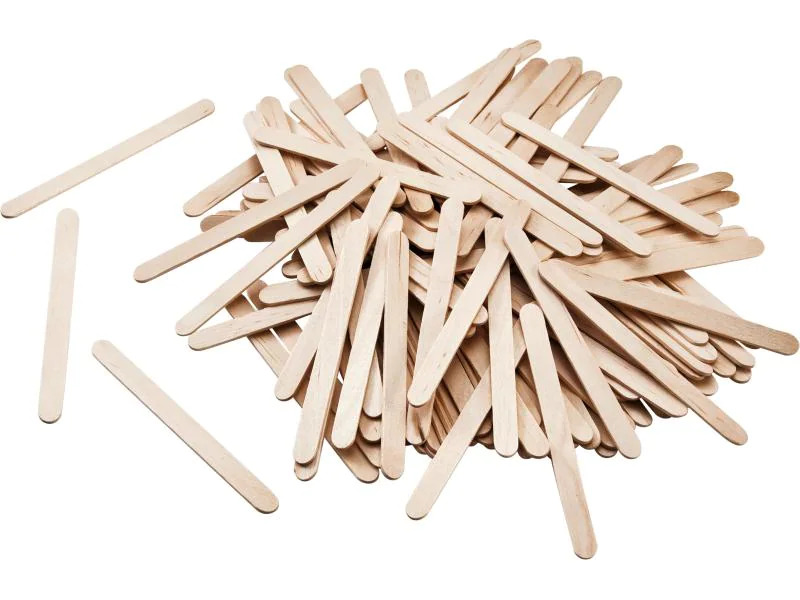 Folia Holzartikel Stäbchen Natur, 500 Stück